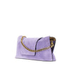 suede leather vivian clutch