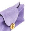 suede leather vivian clutch