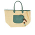 LONGCHAMP OS leather and raffia shopping bag