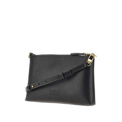 PINKO OS leather pouch with shoulder strap