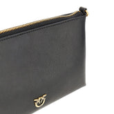PINKO OS leather pouch with shoulder strap