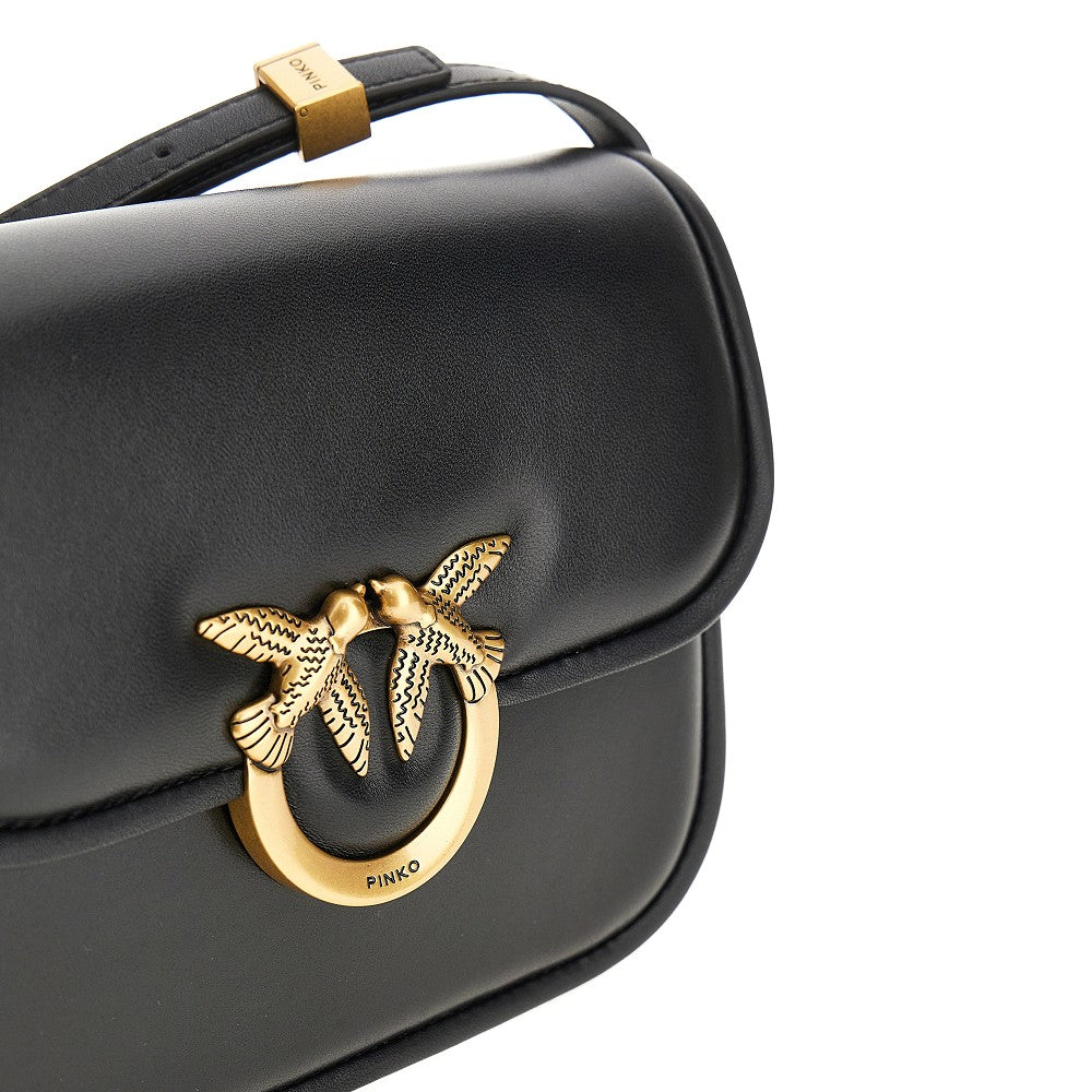 PINKO OS leather love box mini shoulder bag