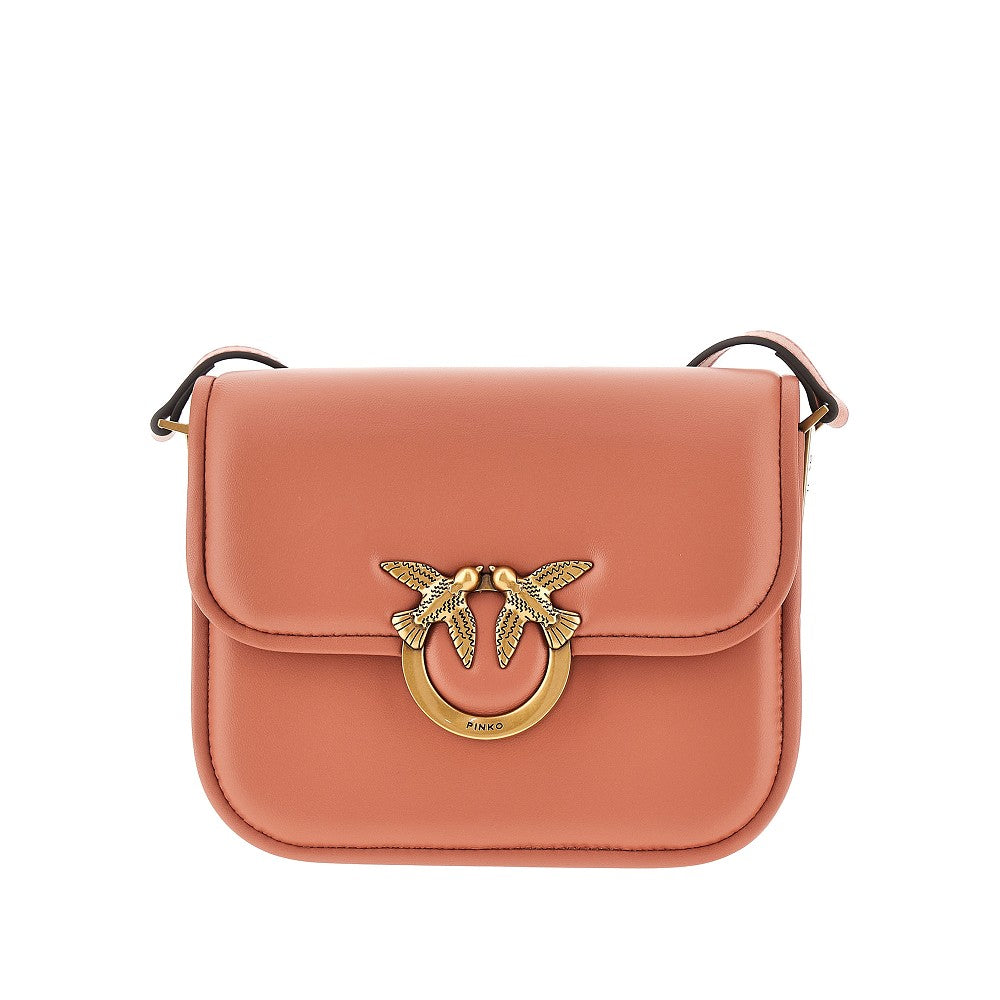 PINKO OS leather love box mini shoulder bag
