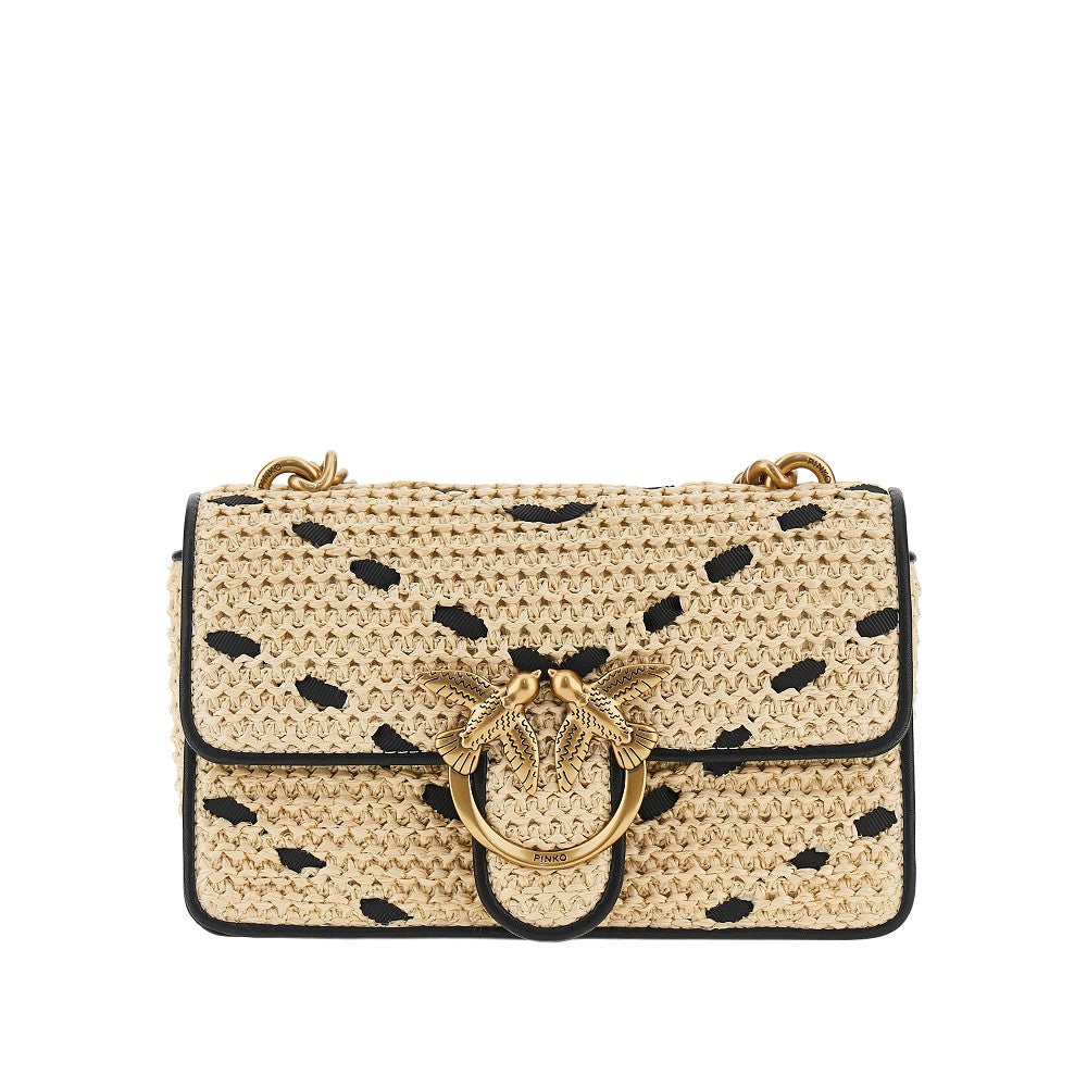 raffia mini love bag one light bag