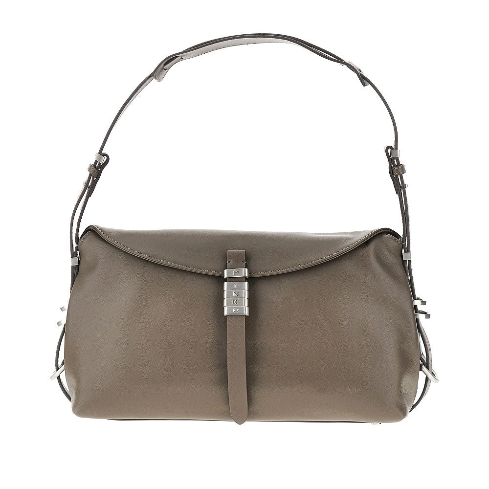 PINKO OS medium saddle bag baguette leather bag