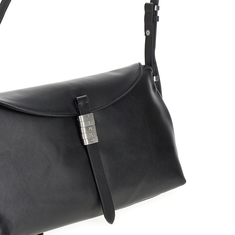 medium saddle bag baguette leather bag