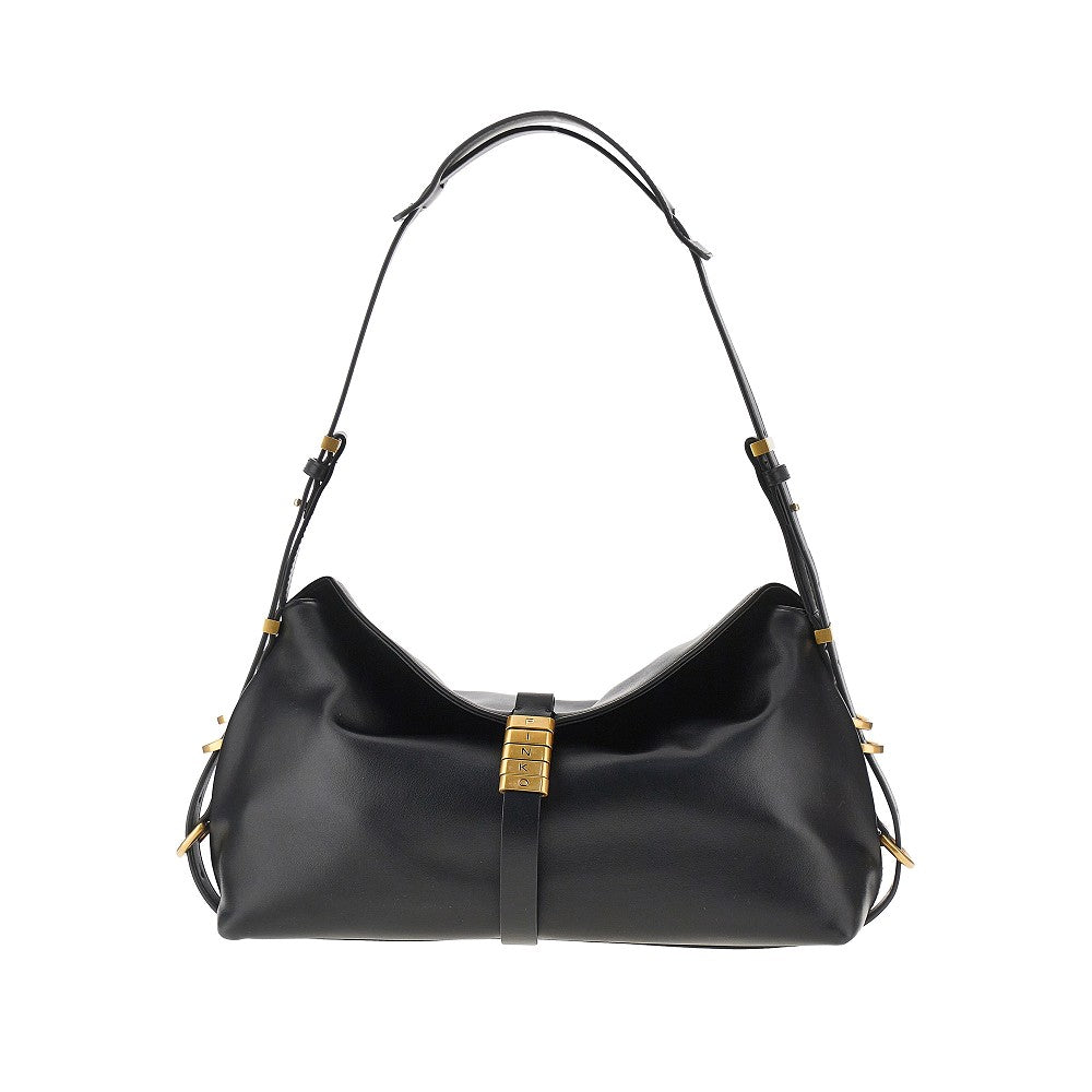 PINKO OS medium saddle bag baguette leather bag