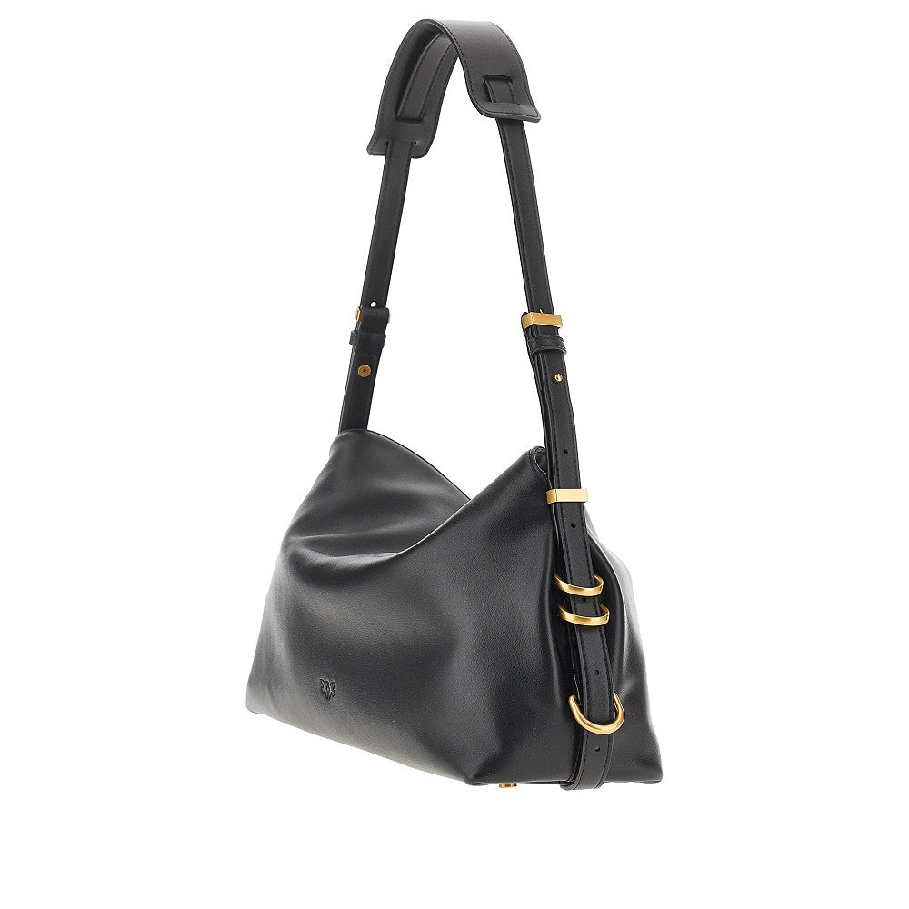medium saddle bag baguette leather bag