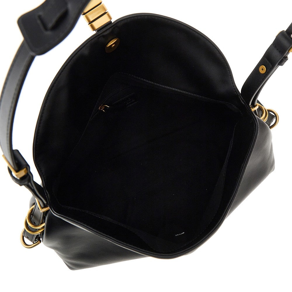medium saddle bag baguette leather bag