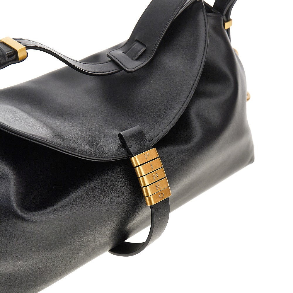 medium saddle bag baguette leather bag