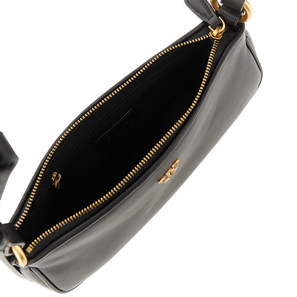 leather mini baguette bag