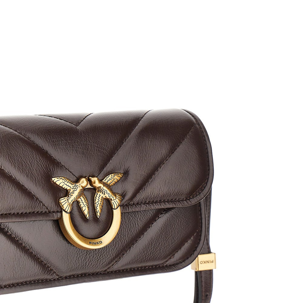 PINKO OS chevron leather big love bag box bag