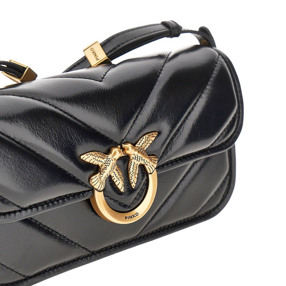 PINKO OS nappa leather small love bag box bag