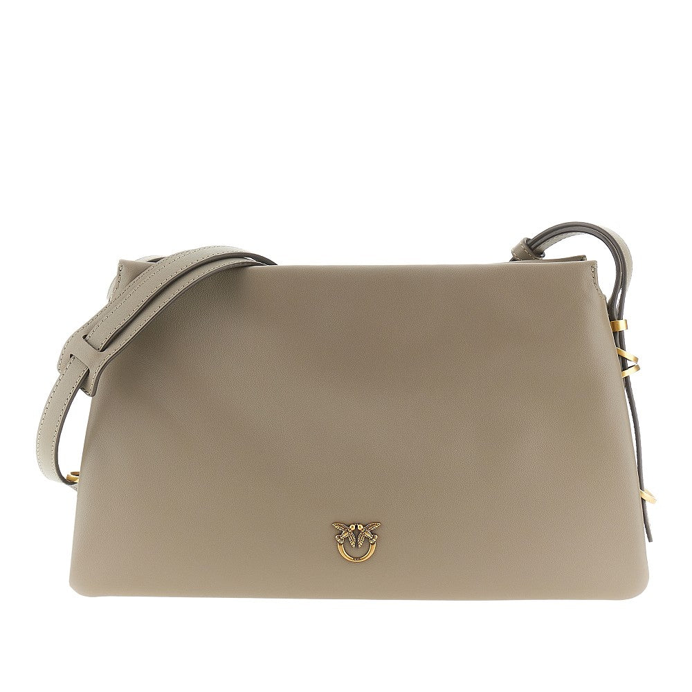 leather triplet crossbody bag
