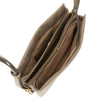 leather triplet crossbody bag