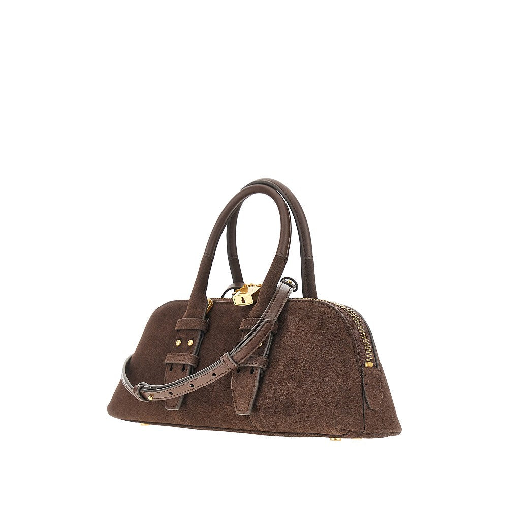 suede leather small escape bag bag