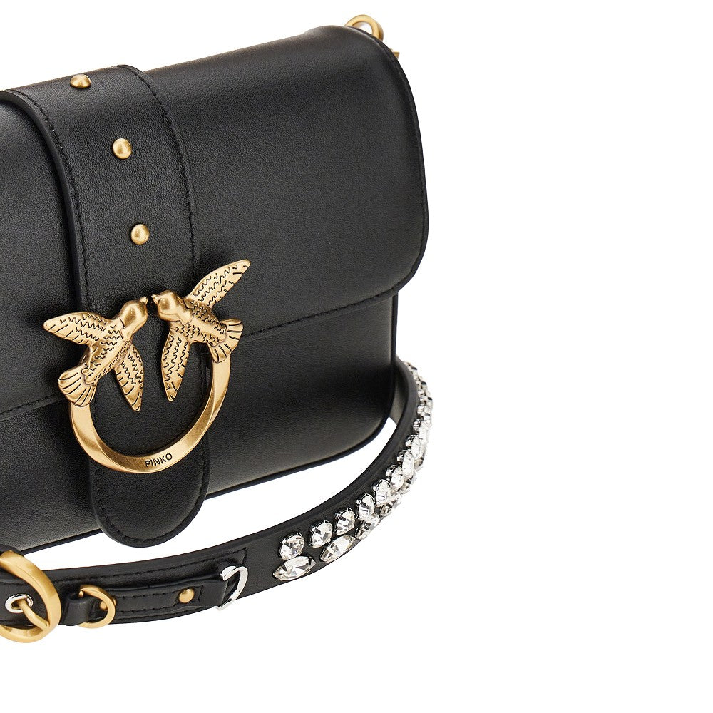 PINKO OS mini love slouchy leather bag