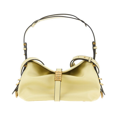 small saddle baguette leather bag