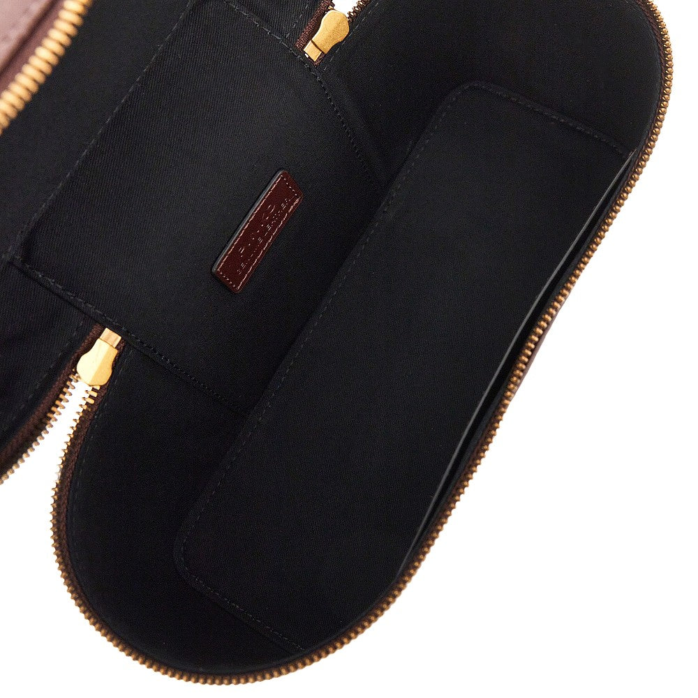 shiny leather vanity case