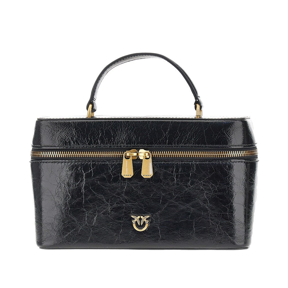 PINKO OS shiny leather vanity case