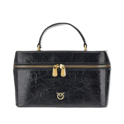 shiny leather vanity case