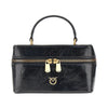 shiny leather mini vanity case