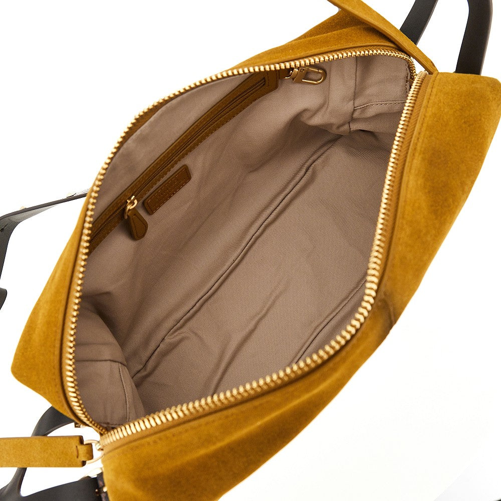 suede leather medium keeper shoulder bag