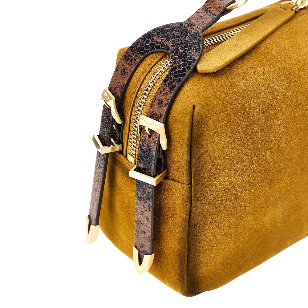 suede leather medium keeper shoulder bag