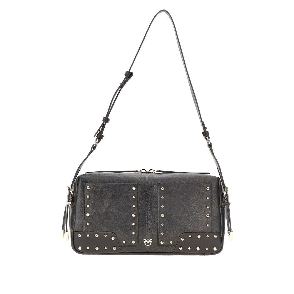 PINKO OS leather medium keeper shoulder bag