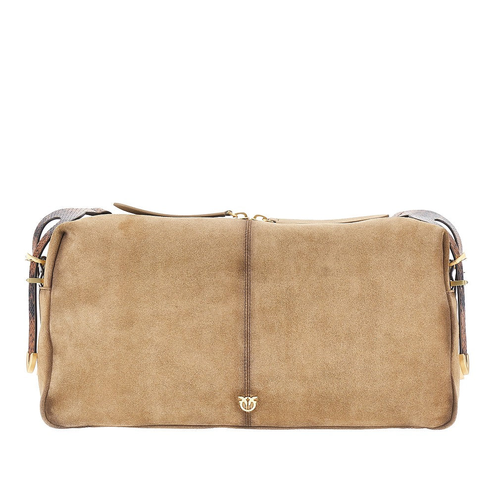 suede leather large keeper shoulder bag