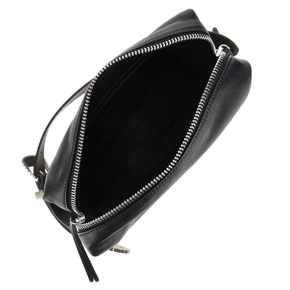 grained leather crossbody bag