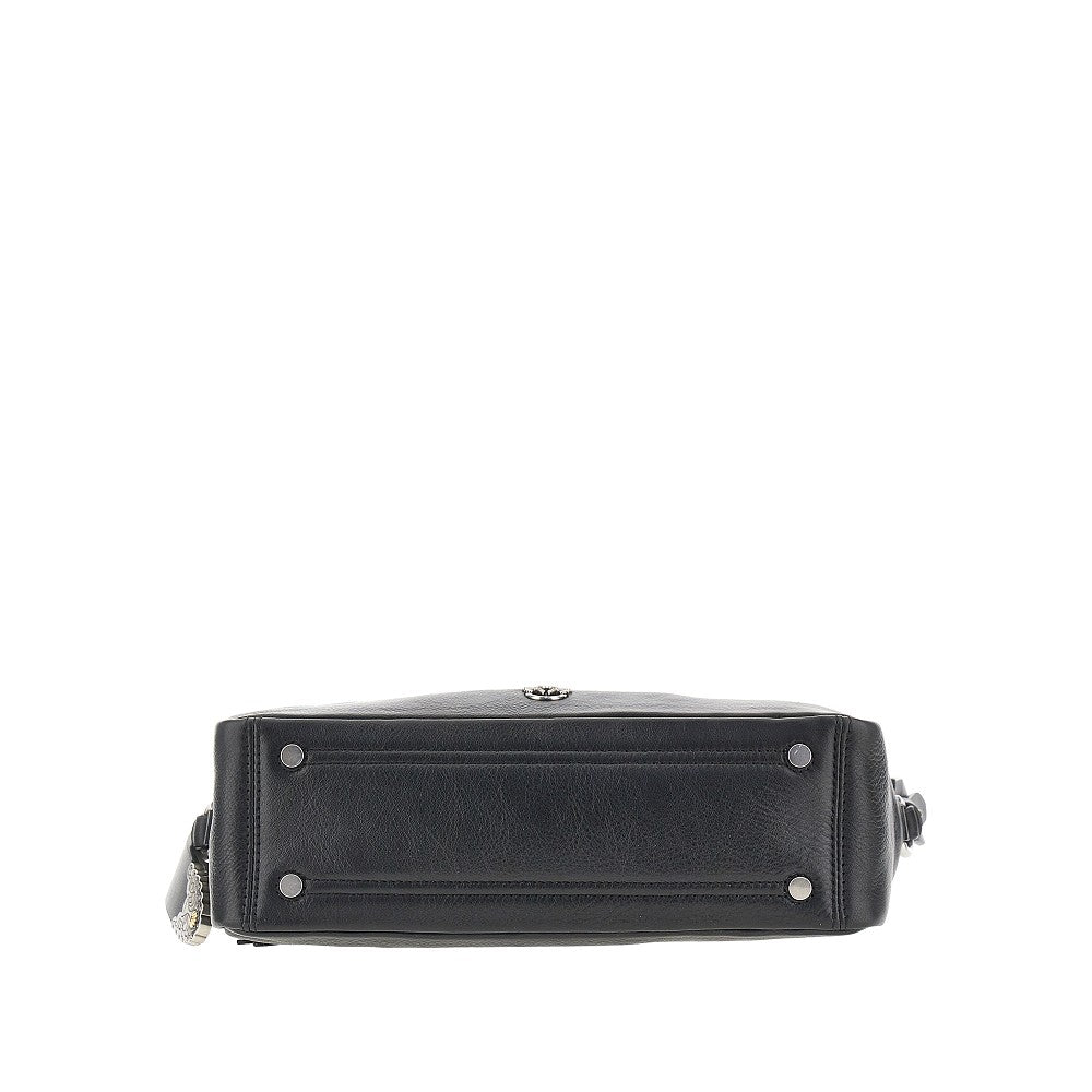 grained leather crossbody bag