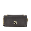 large click soft horizontal leather bag