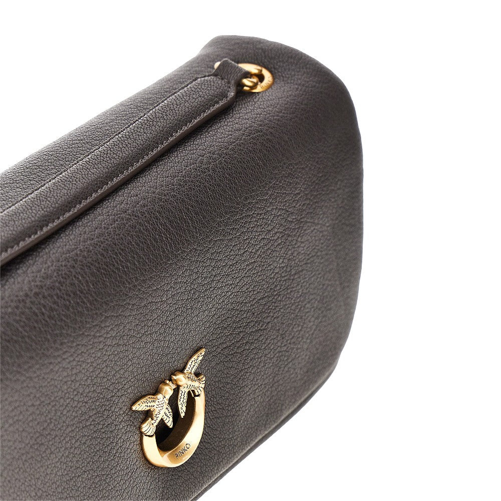 large click soft horizontal leather bag