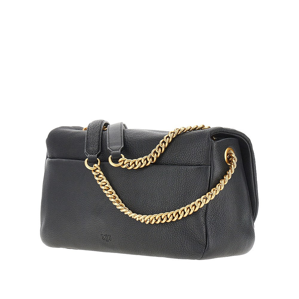 large click soft horizontal leather bag