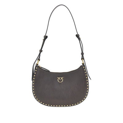 leather mini half moon shoulder bag