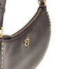 leather mini half moon shoulder bag