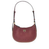 leather mini half moon shoulder bag