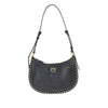 leather mini half moon shoulder bag