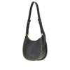 leather mini half moon shoulder bag