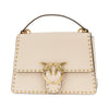 leather bag with love birds buckle