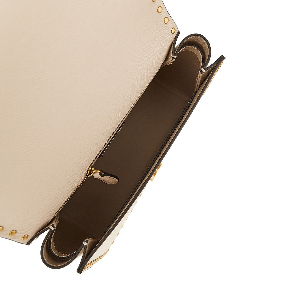 leather bag with love birds buckle