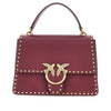 leather bag with love birds buckle