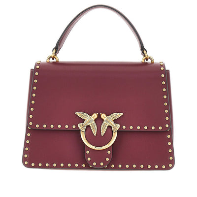 leather bag with love birds buckle