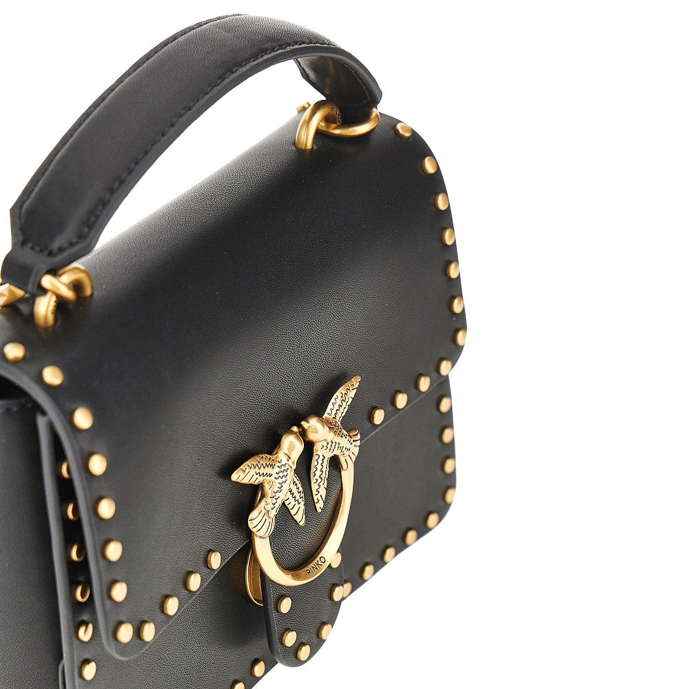 studded mini love bag one top-handle bag