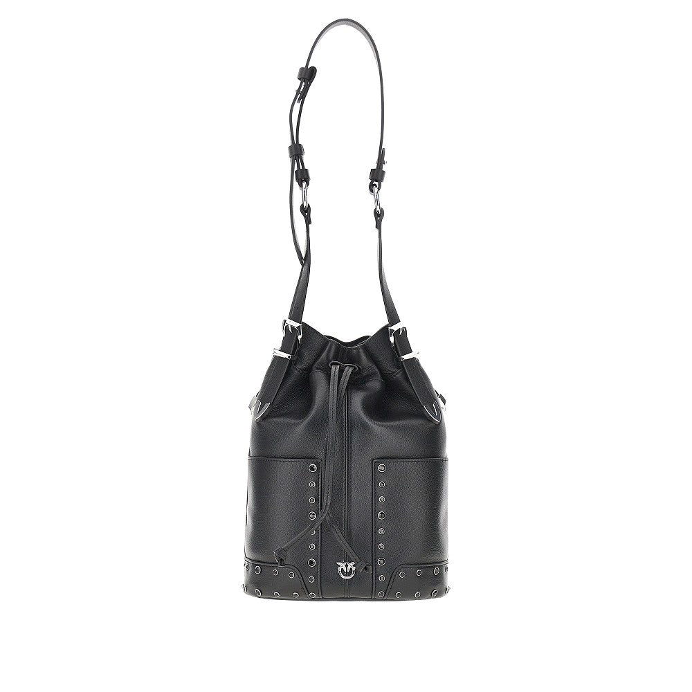 PINKO OS bucket mini leather bag