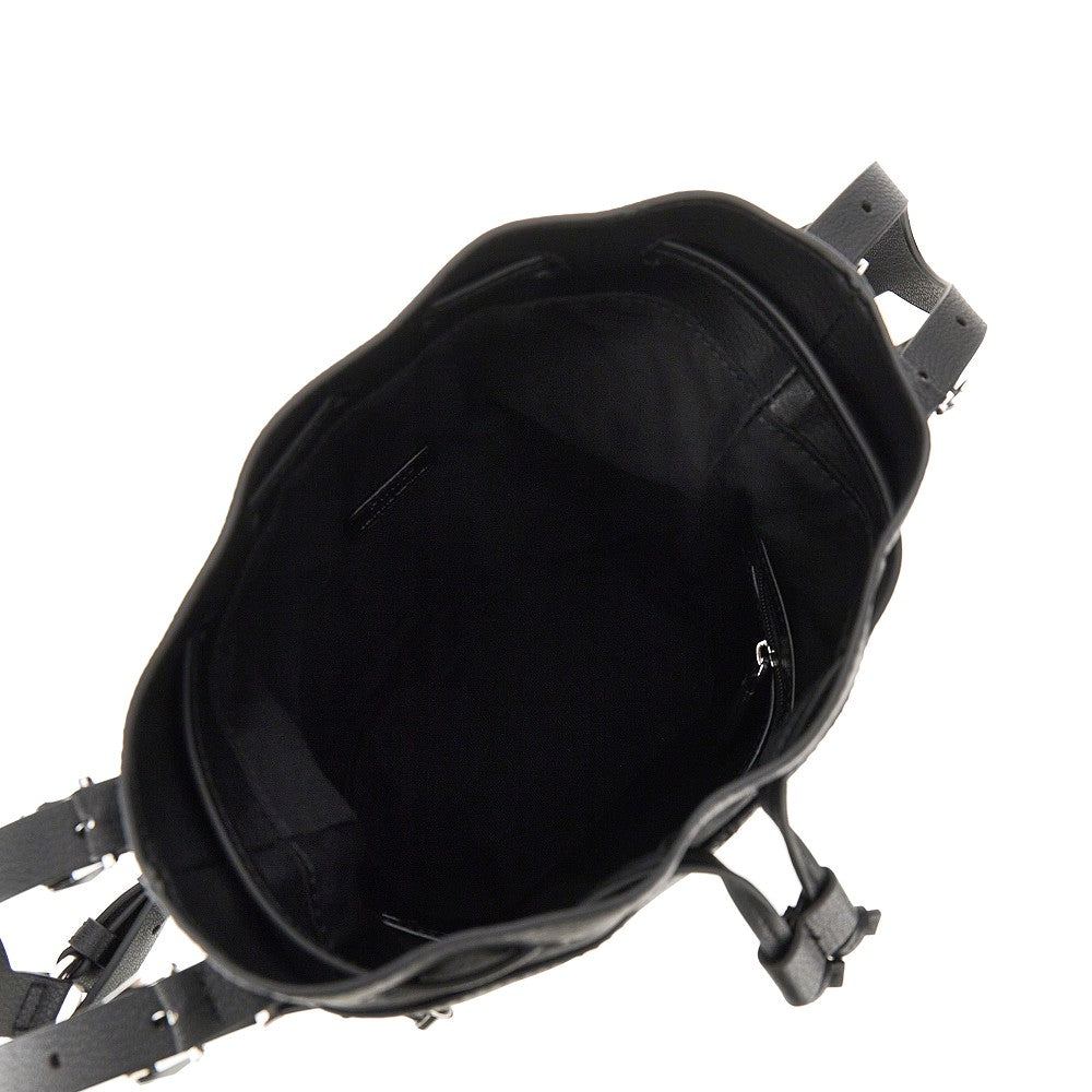 bucket mini leather bag
