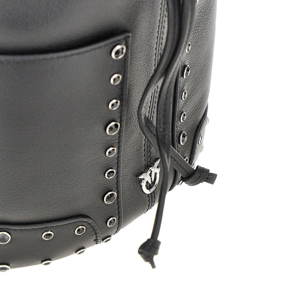 bucket mini leather bag