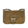 suede leather medium  love bag satchel bag