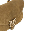 suede leather medium  love bag satchel bag